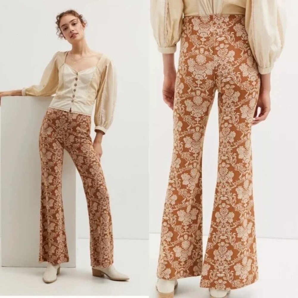Anthropologie Knit Flared Pants Size XS